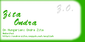 zita ondra business card